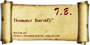 Thomasz Bardó névjegykártya